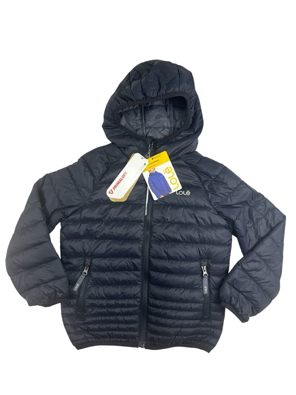 Lole Kids Primaloft Hooded Puffer Winter Jacket Navy Size XS/S 4/5 NWT